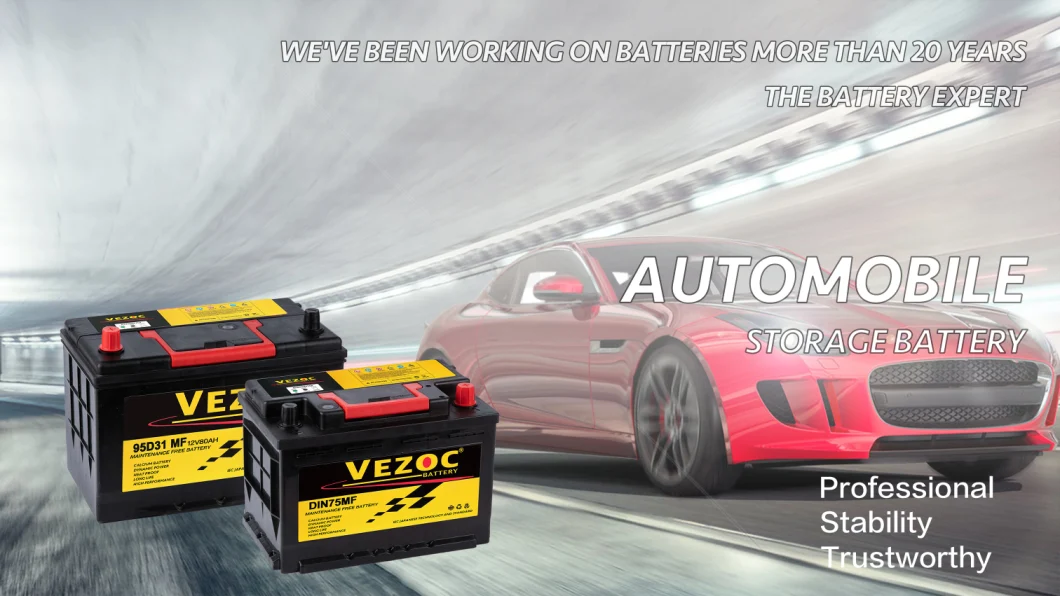 DIN75 Mf/Maintenance-Free Car Battery Manufacturer 12V75ah for Auto Automobile Truck Power Best Wholesale Price