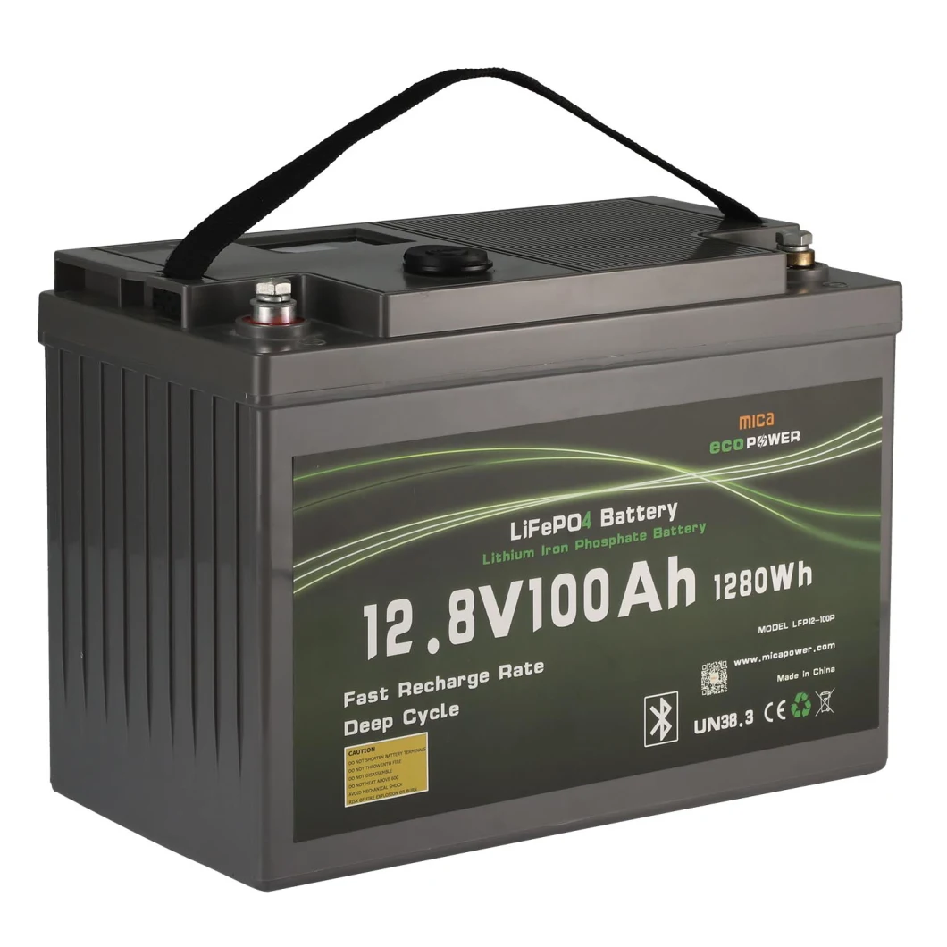 Wholesale Price LiFePO4 Battery 12V 100ah Lithium Iron Phosphate Battery with Bluetooth APP Monitor RV/Golf Cart/Yacht/Marine Solar Storage Battery Pack