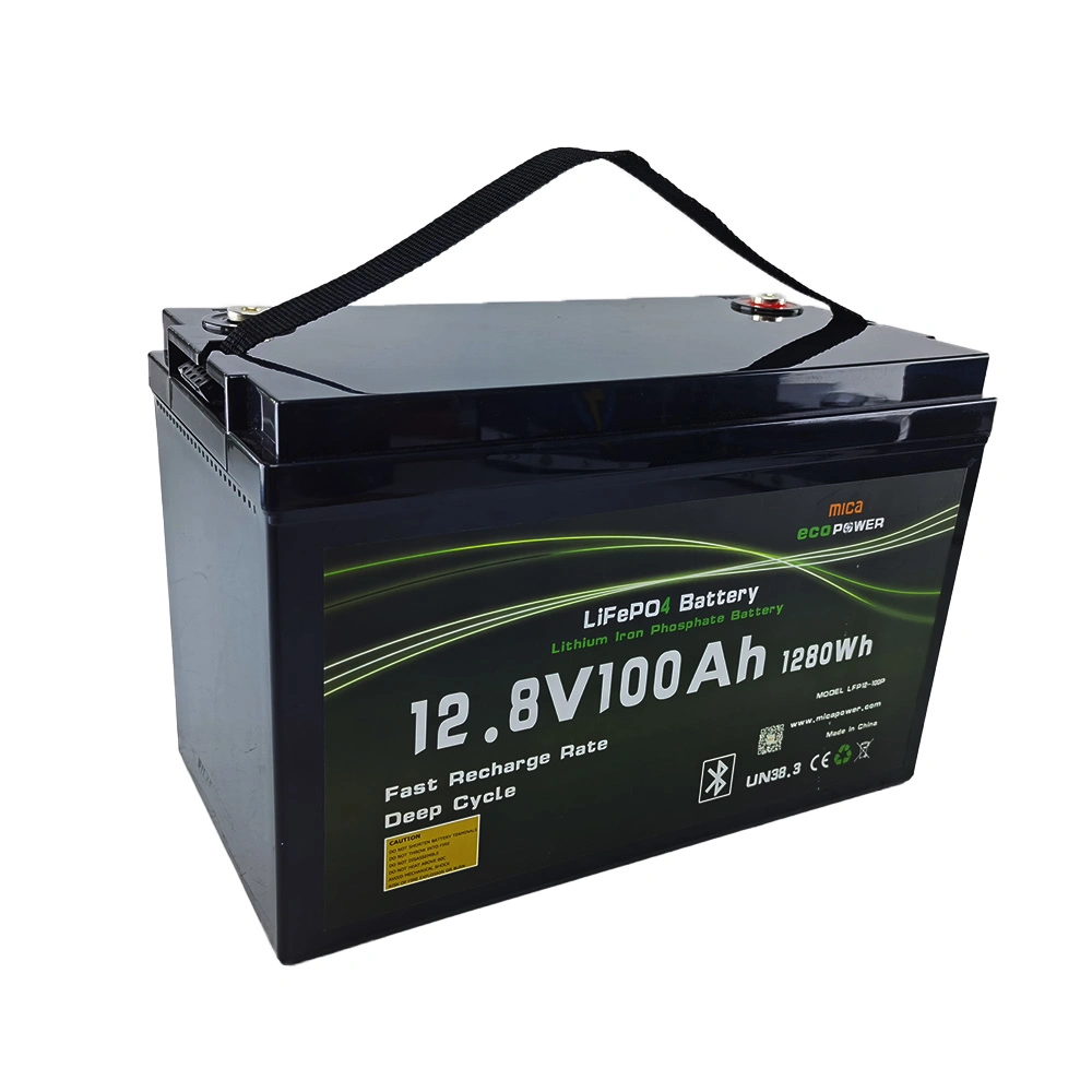 Factory ISO9001 12V 100ah LiFePO4 Deep Cycle Battery LiFePO4 Battery 12V for Solar Energy Storage UPS PV RV System with CE BMS Bluetooth