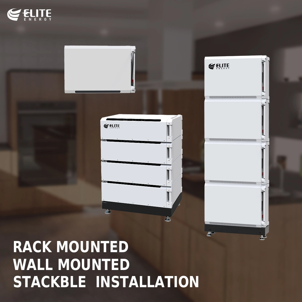 6000 Deep Cycle Life 48V 100ah 5kwh Stackable Scalable Rack/Wall Mounted LiFePO4 Battery Lithium Ion 51.2V 10kwh 15kwh Solar Power Energy Storage Li-ion Battery