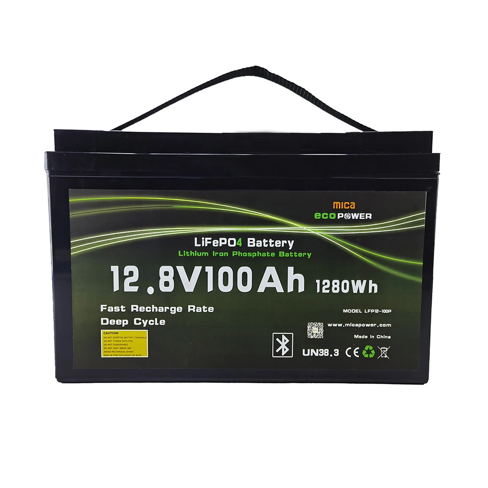 Factory ISO9001 12V 100ah LiFePO4 Deep Cycle Battery LiFePO4 Battery 12V for Solar Energy Storage UPS PV RV System with CE BMS Bluetooth